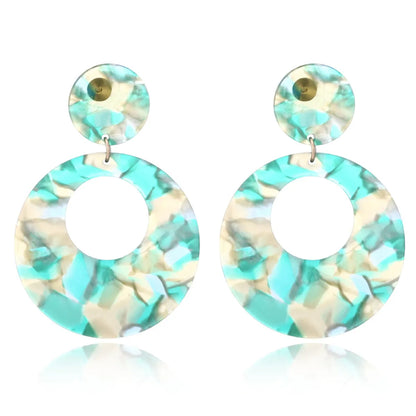 Elegant Marble Arylic Women's Drop Earrings