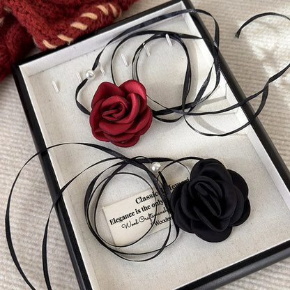 Elegant Modern Style Flower Cloth Halloween Christmas Valentine's Day Women's Necklace