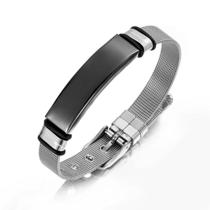 Elegant Modern Style Simple Style Grid 304 Stainless Steel Unisex Bracelets