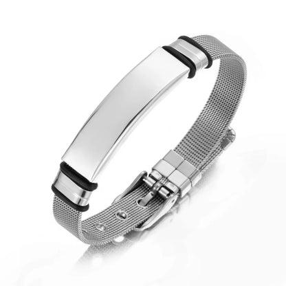 Elegant Modern Style Simple Style Grid 304 Stainless Steel Unisex Bracelets