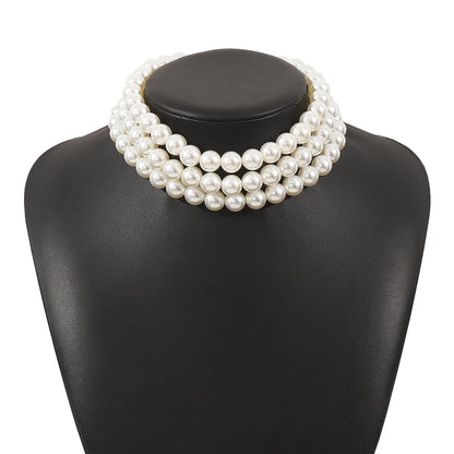 Elegant Modern Style Simple Style Round Imitation Pearl Beaded Women's Bracelets Necklace