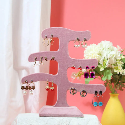 Elegant Modern Style Tree Velvet Flannel Jewelry Display Jewelry Rack