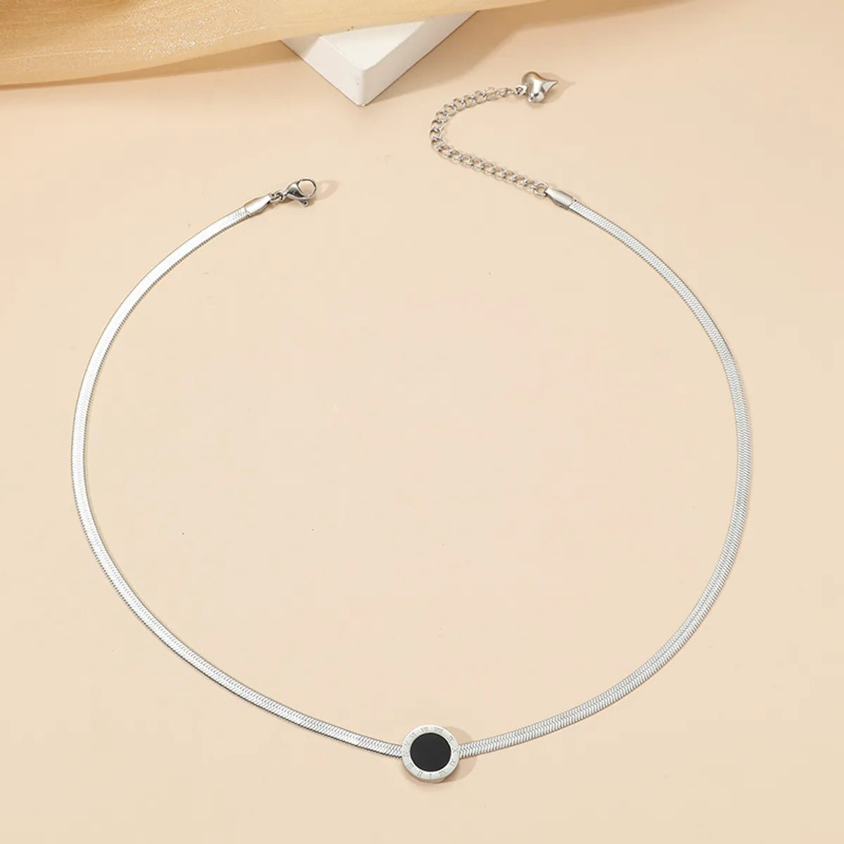 Elegant Number Titanium Steel Polishing Necklace