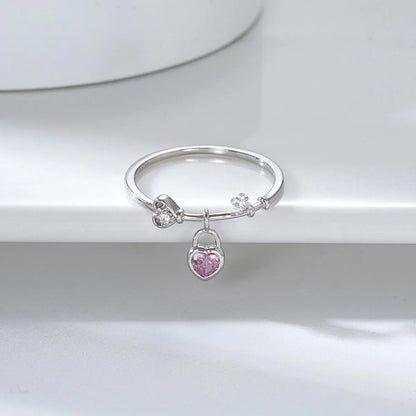 Elegant Original Design Heart Shape Sterling Silver Plating Laser Inlay Zircon 14k Gold Plated White Gold Plated Silver Plated Rings