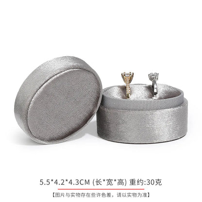 Elegant Oval Solid Color Flannel Wholesale Jewelry Boxes