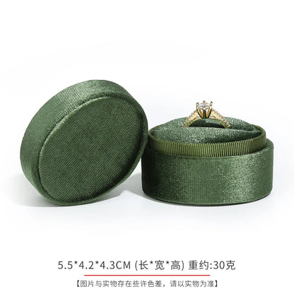 Elegant Oval Solid Color Flannel Wholesale Jewelry Boxes