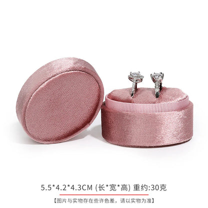 Elegant Oval Solid Color Flannel Wholesale Jewelry Boxes