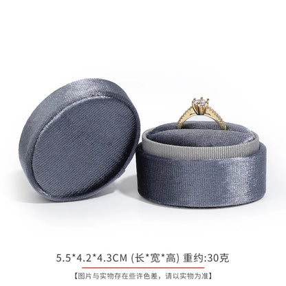 Elegant Oval Solid Color Flannel Wholesale Jewelry Boxes