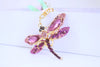 Elegant Pastoral Dragonfly Alloy Inlay Rhinestones Unisex Bag Pendant