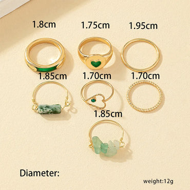 Elegant Pastoral Geometric Heart Shape Alloy Wholesale Rings