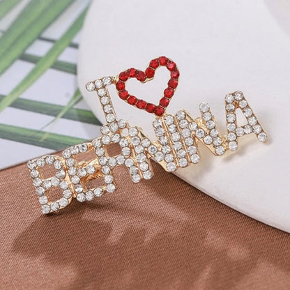 Elegant Portrait National Flag Heart Shape Alloy Women'S Brooches