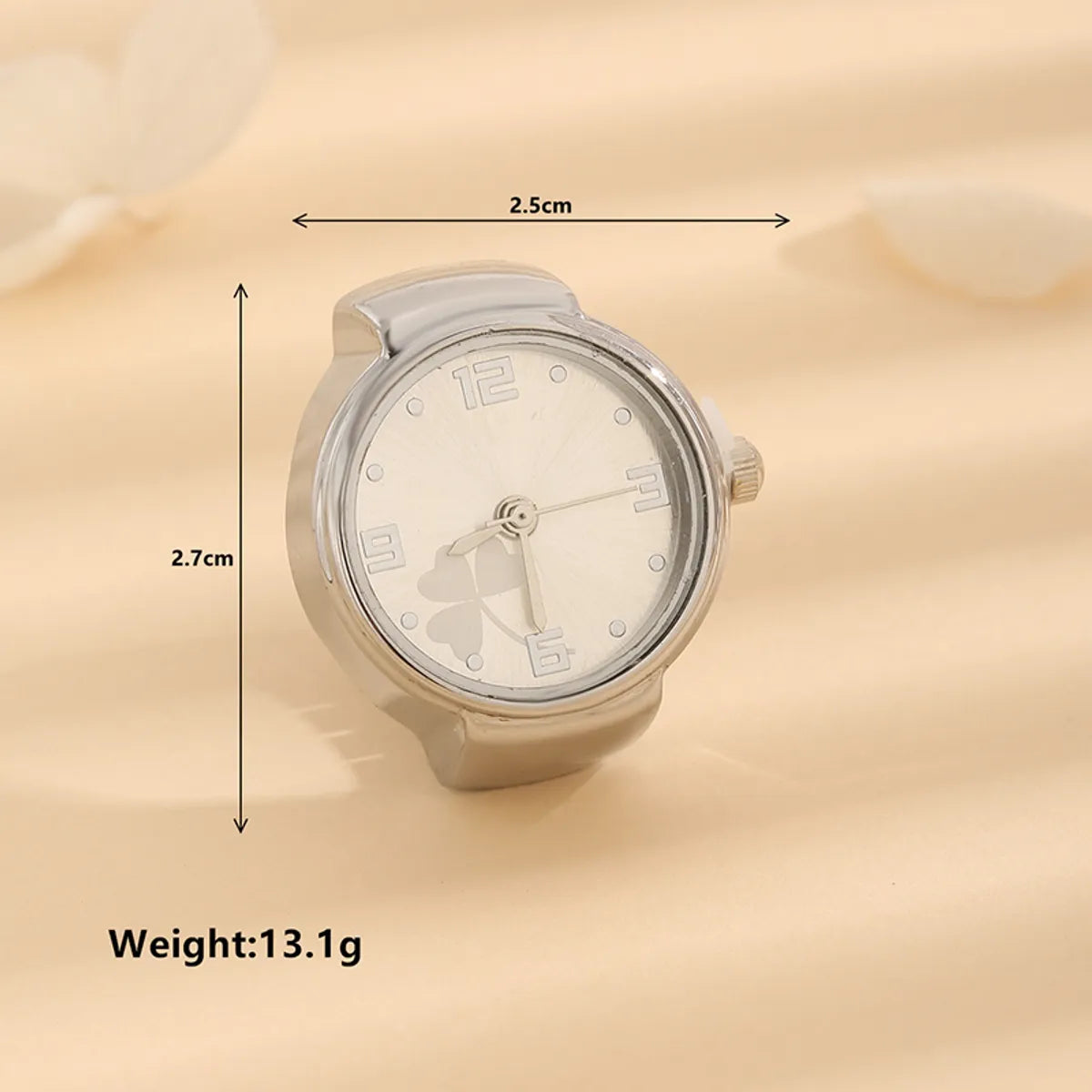 Elegant Preppy Style Simple Style Shamrock Clock Alloy Unisex Rings