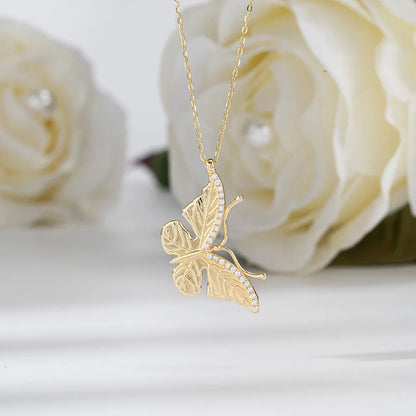 Elegant Retro Butterfly Sterling Silver Pendant Necklace In Bulk