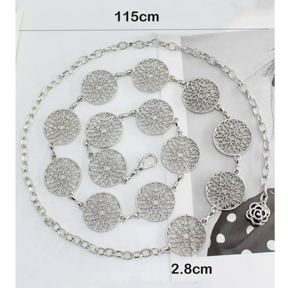 Elegant Retro Commute Round Alloy Women's Waist Chain