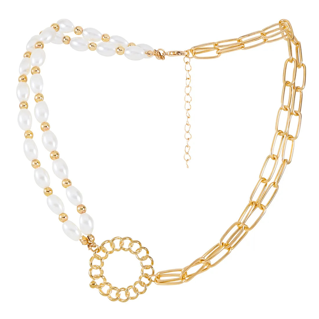 Elegant Retro Commute Round Gold Plated Alloy Plastic Wholesale Necklace