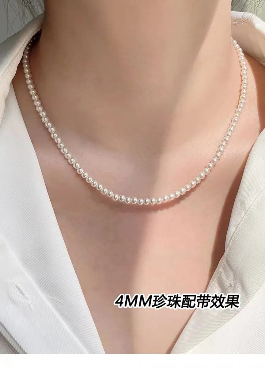 Elegant Retro Geometric Artificial Pearl Women'S Necklace