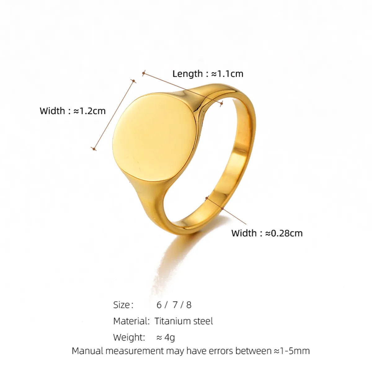 Elegant Retro Geometric Titanium Steel Plating 18k Gold Plated Women's Open Rings