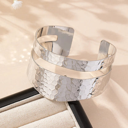 Elegant Retro Irregular Iron Wholesale Wide Bracelet