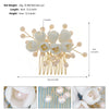 Elegant Retro Lady Flower Ceramics Insert Comb