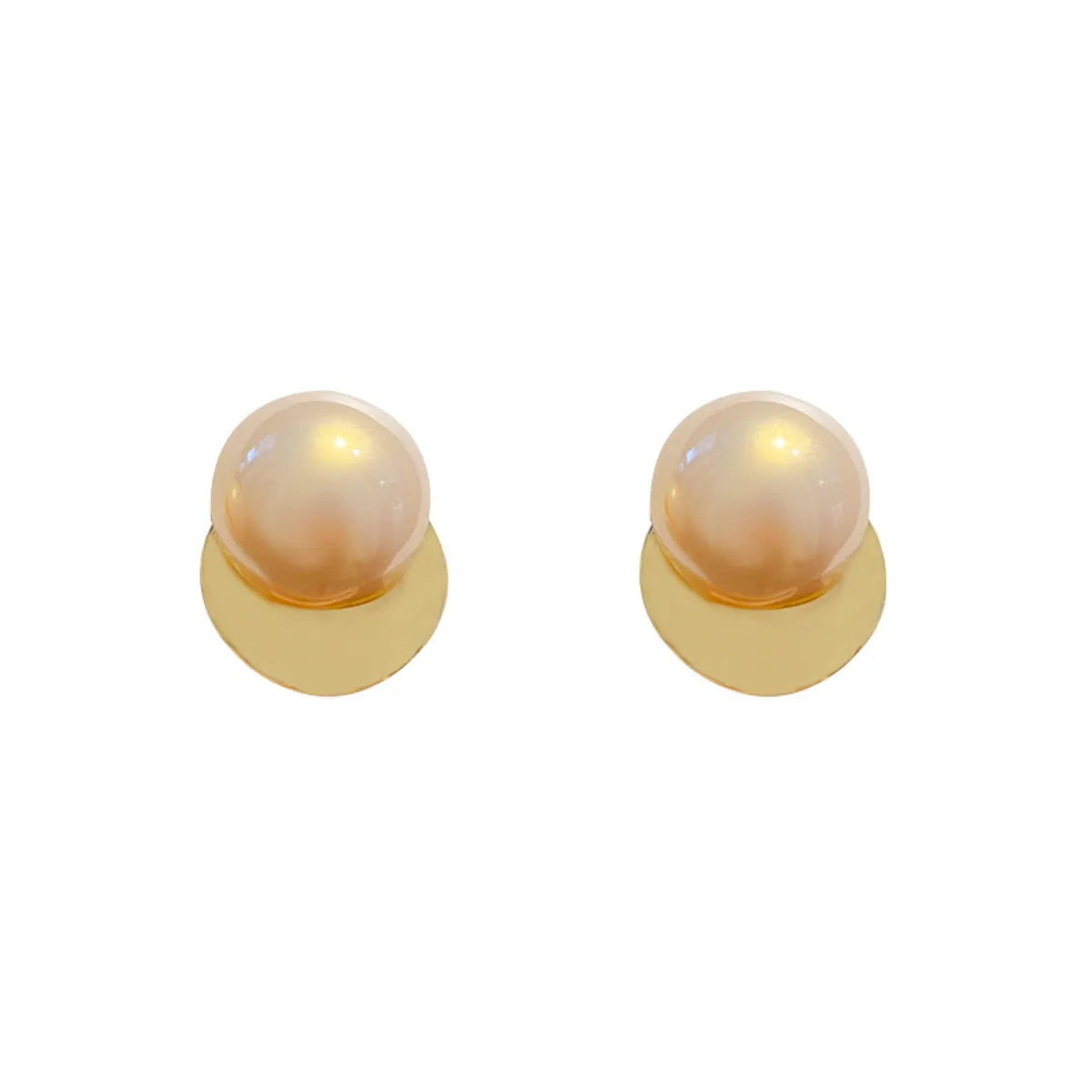 Elegant Retro Lady Geometric Alloy Inlay Artificial Pearls Women'S Ear Studs