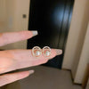 Elegant Retro Lady Geometric Alloy Inlay Artificial Pearls Women'S Ear Studs