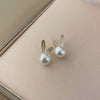 Elegant Retro Lady Geometric Alloy Inlay Artificial Pearls Women'S Ear Studs