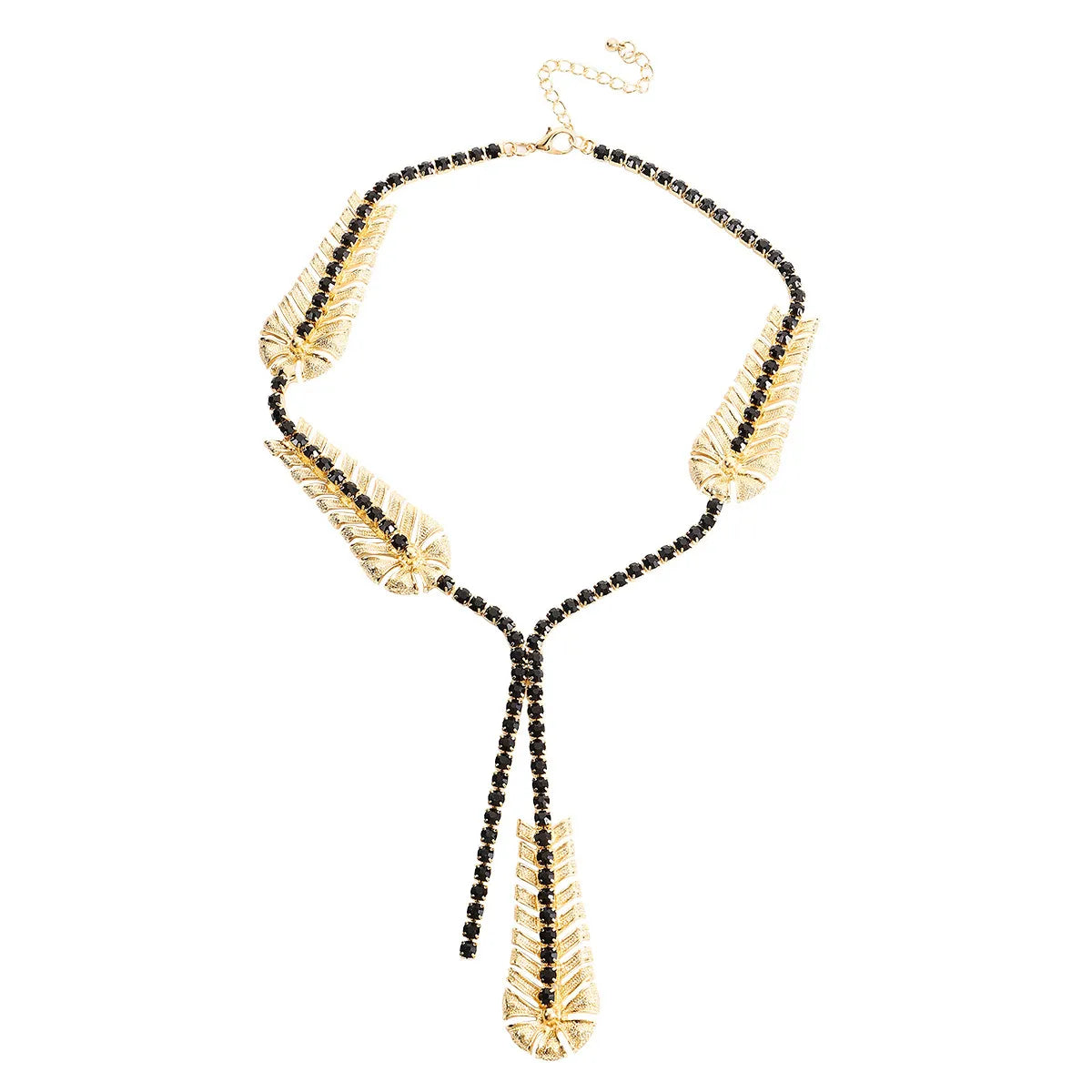 Elegant Retro Luxurious Geometric Alloy Tassel Women's Earrings Necklace Jewelry Set