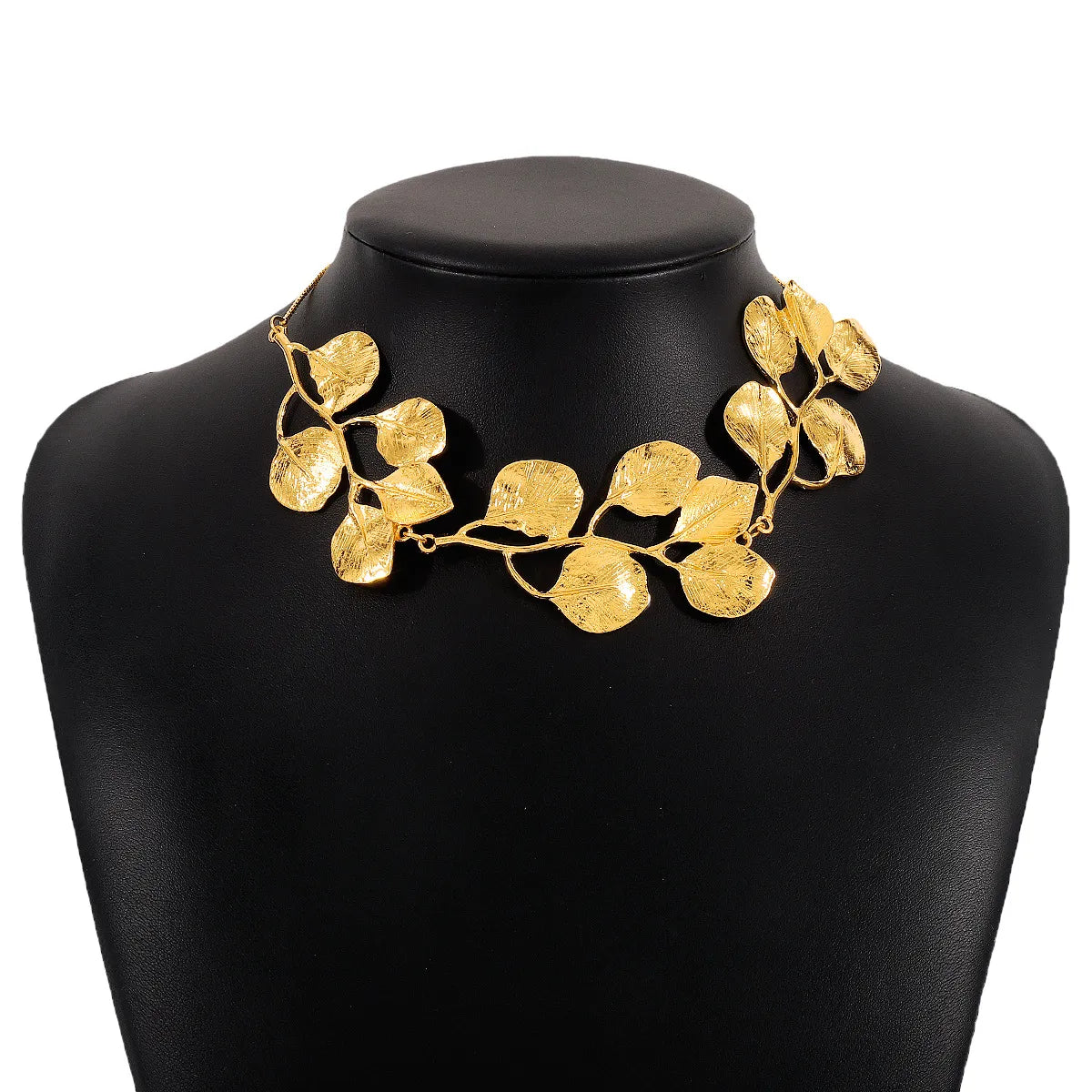 Elegant Retro Luxurious Leaf Alloy Plating Women'S Earrings Necklace