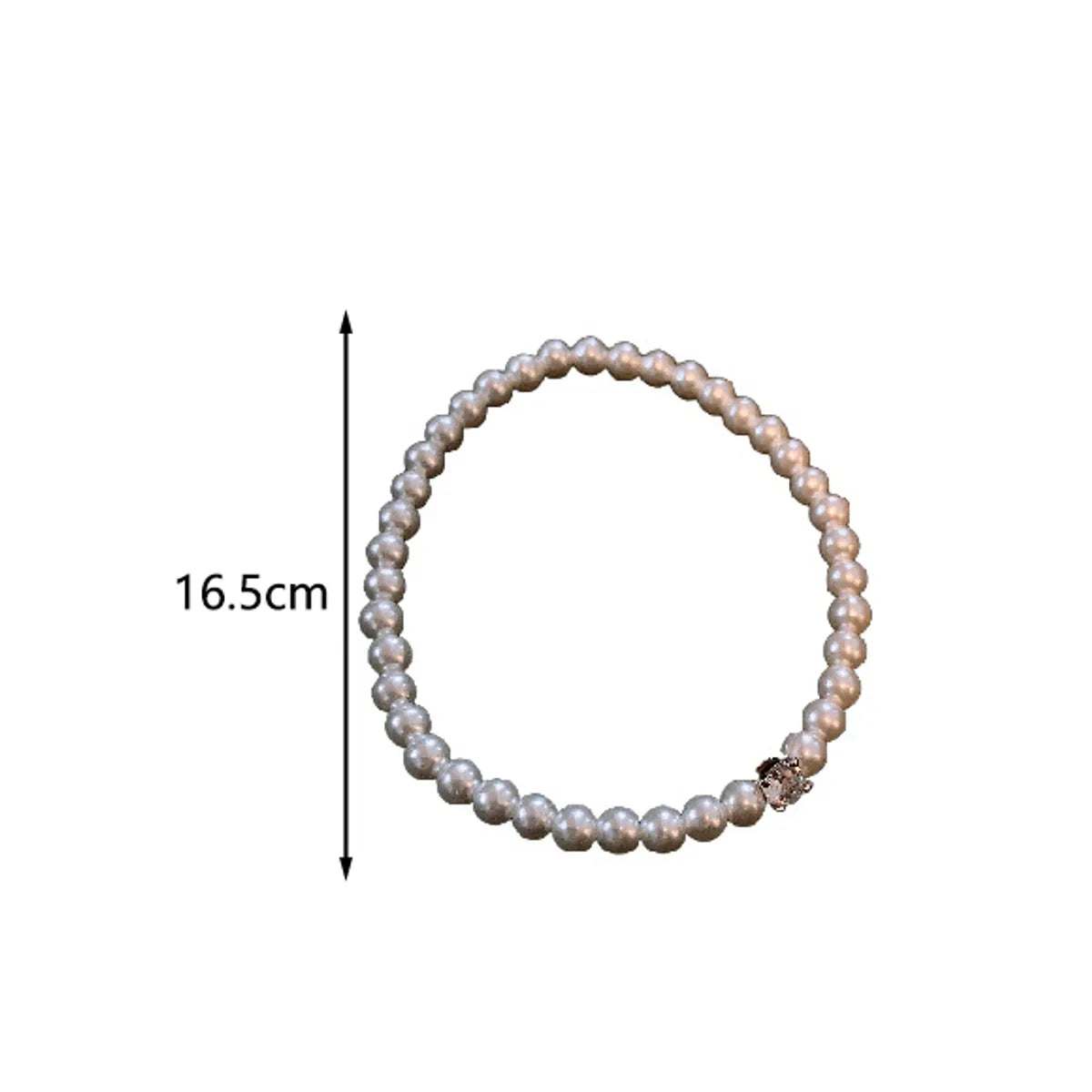 Elegant Retro Round Imitation Pearl Beaded Inlay Zircon Women'S Bracelets