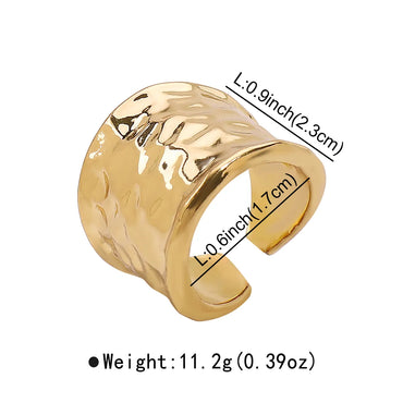 Elegant Retro Solid Color Alloy Women'S Rings