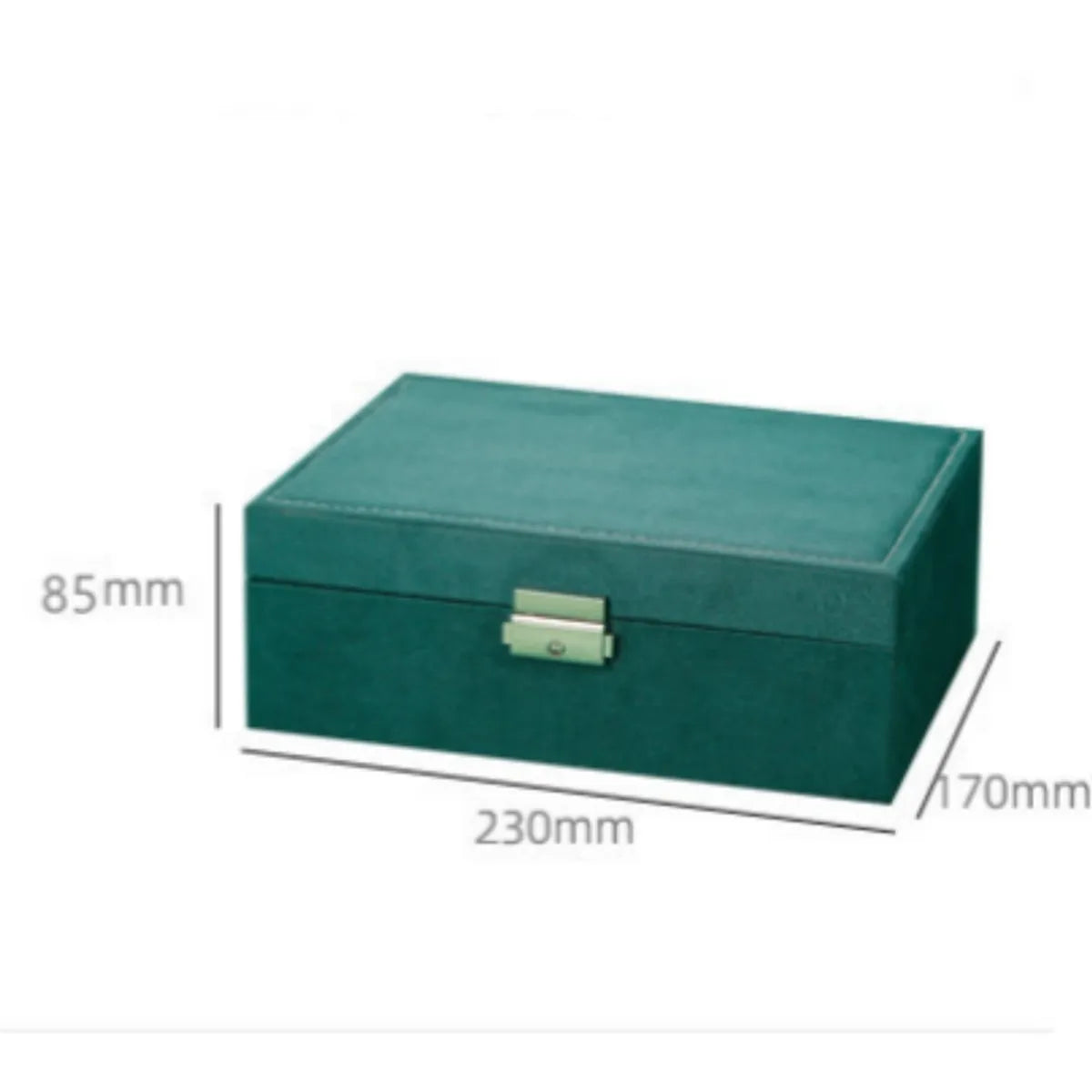 Elegant Retro Solid Color Flannel Metal Jewelry Boxes