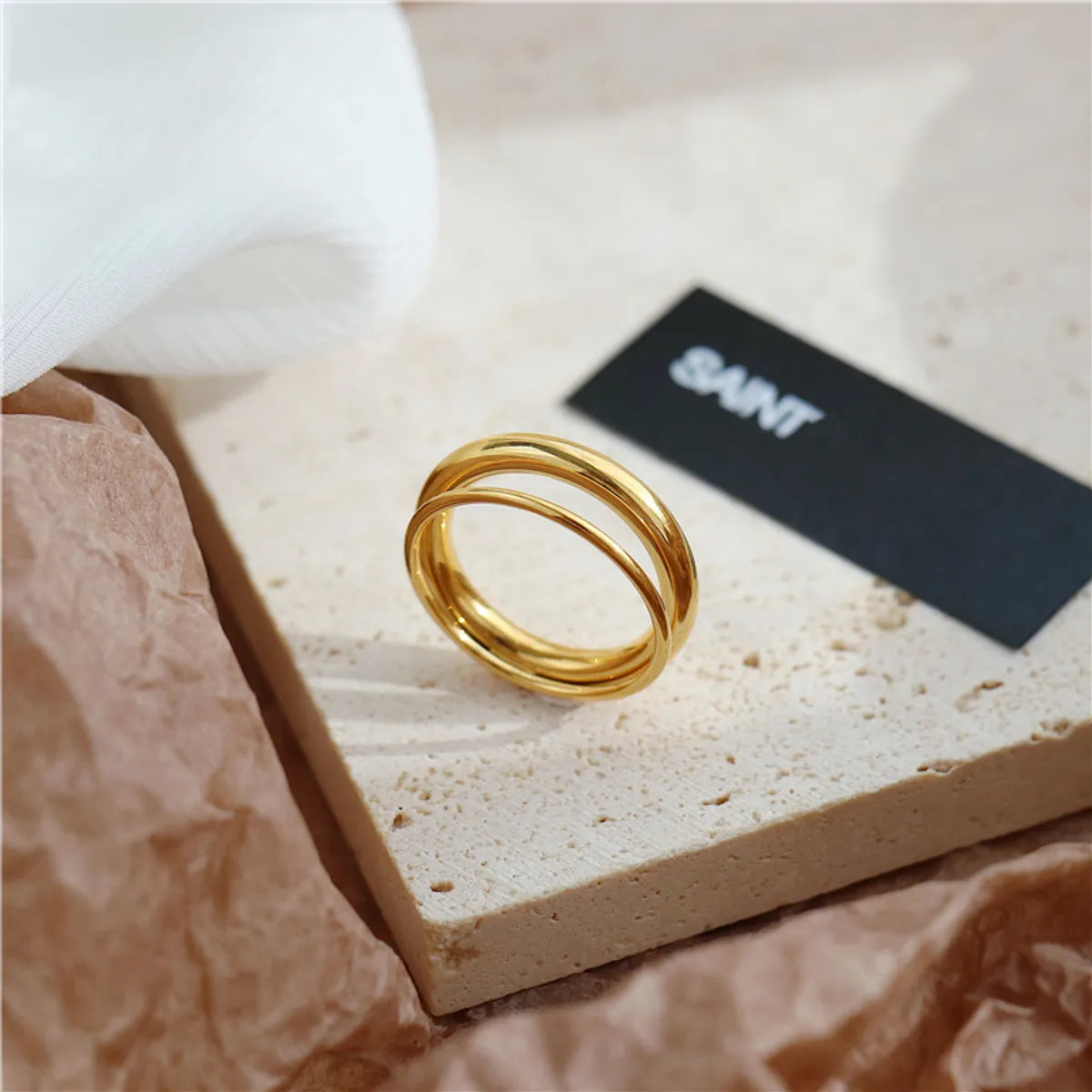 Elegant Retro Streetwear Geometric Titanium Steel Rings