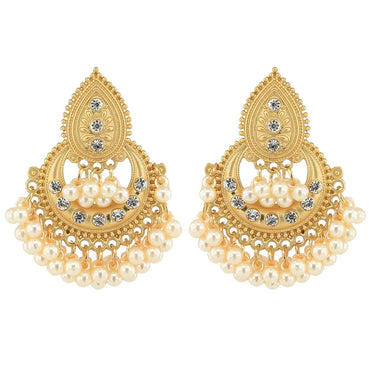 Elegant Retro U Shape Water Droplets Imitation Pearl Alloy Inlay Rhinestones Women's Drop Earrings