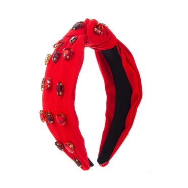 Elegant Retro Water Droplets Knot Cloth Rhinestone Hair Band