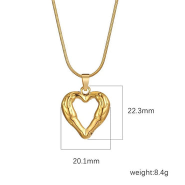 Elegant Romantic Heart Shape Stainless Steel Plating Pendant Necklace