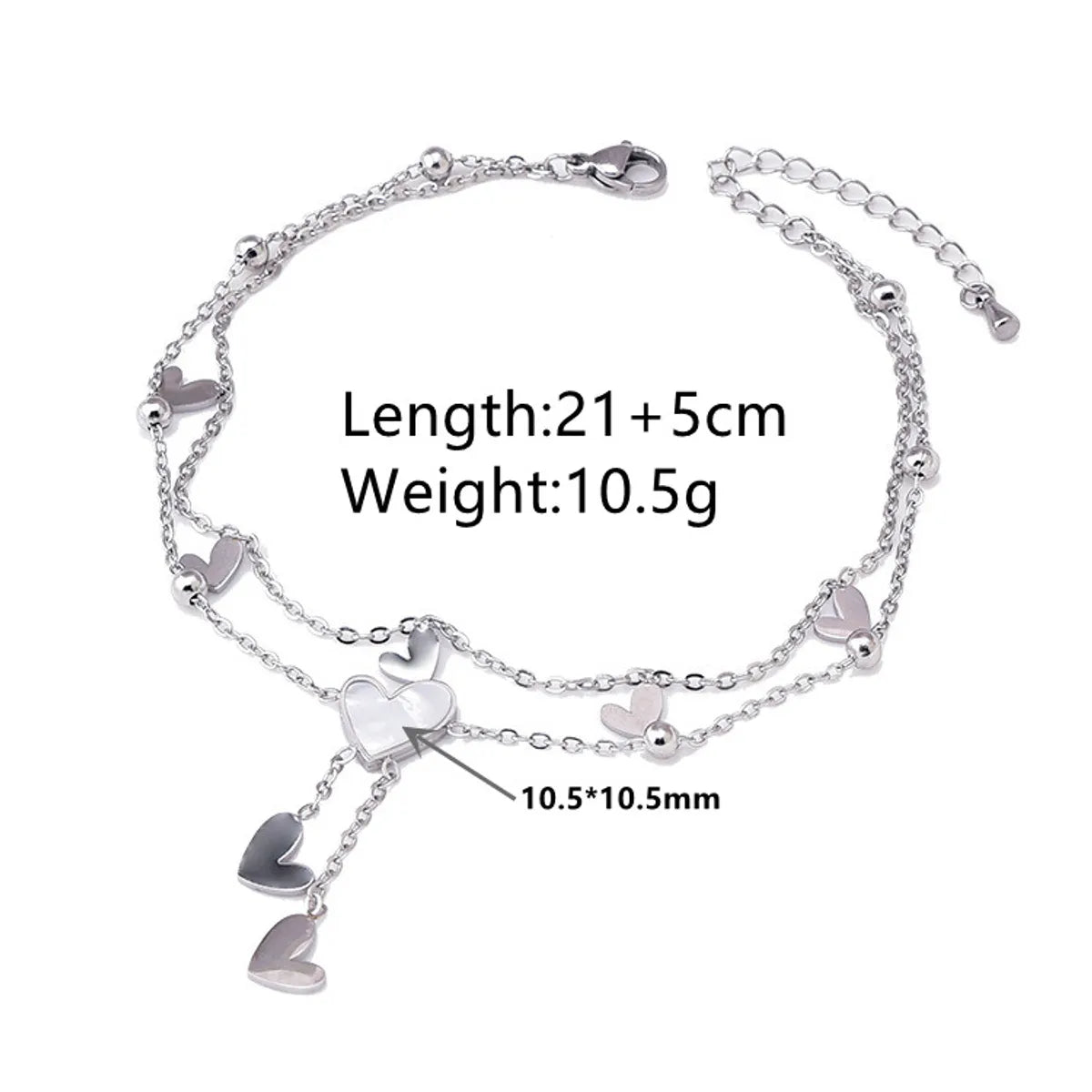 Wholesale Jewelry Elegant Romantic Solid Color Star Moon Stainless Steel Acrylic 18K Gold Plated Anklet