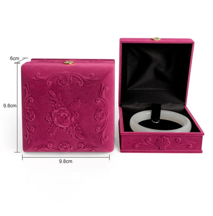 Elegant Rose Flannel Jewelry Boxes