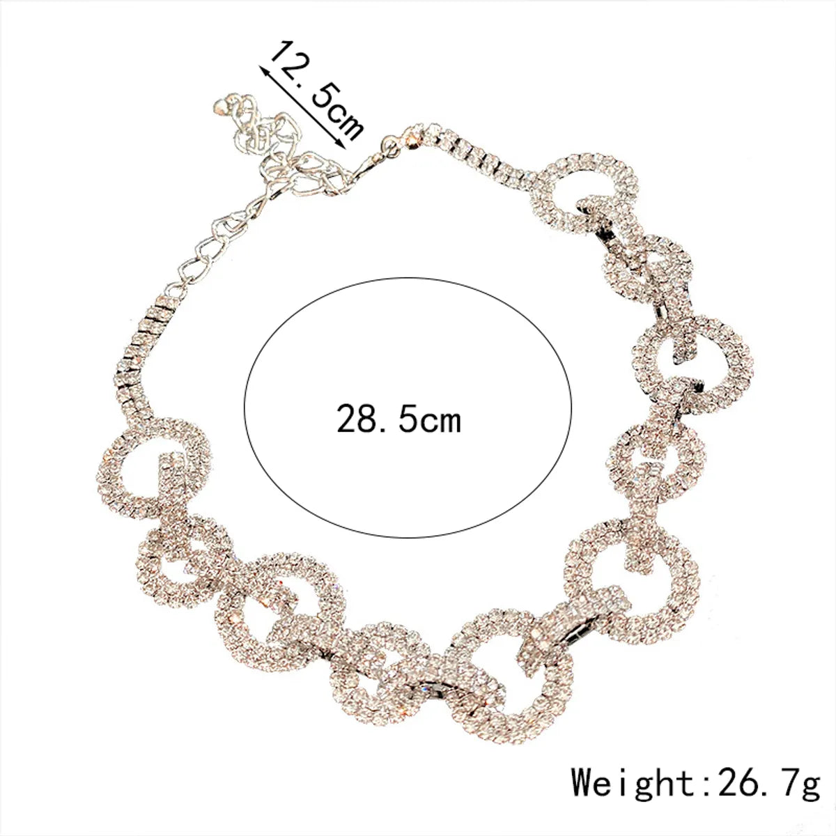 Elegant Shiny Geometric Artificial Rhinestones Alloy Wholesale Choker