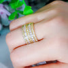 Elegant Shiny Geometric Copper Plating Inlay Zircon Rose Gold Plated White Gold Plated Rhodium Plated Rings