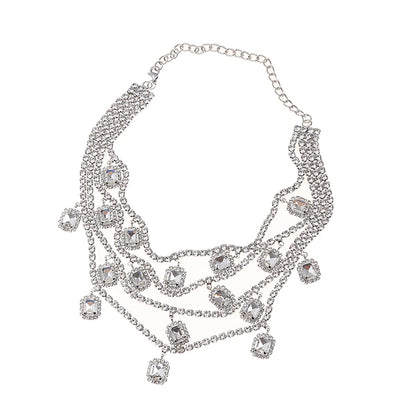 Elegant Shiny Irregular Alloy Inlay Rhinestones Women's Necklace