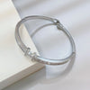 Elegant Shiny Round Flower Alloy Inlay Rhinestones Women'S Bangle