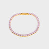 Elegant Shiny Round 201 Stainless Steel 18K Gold Plated Zircon Bracelets In Bulk