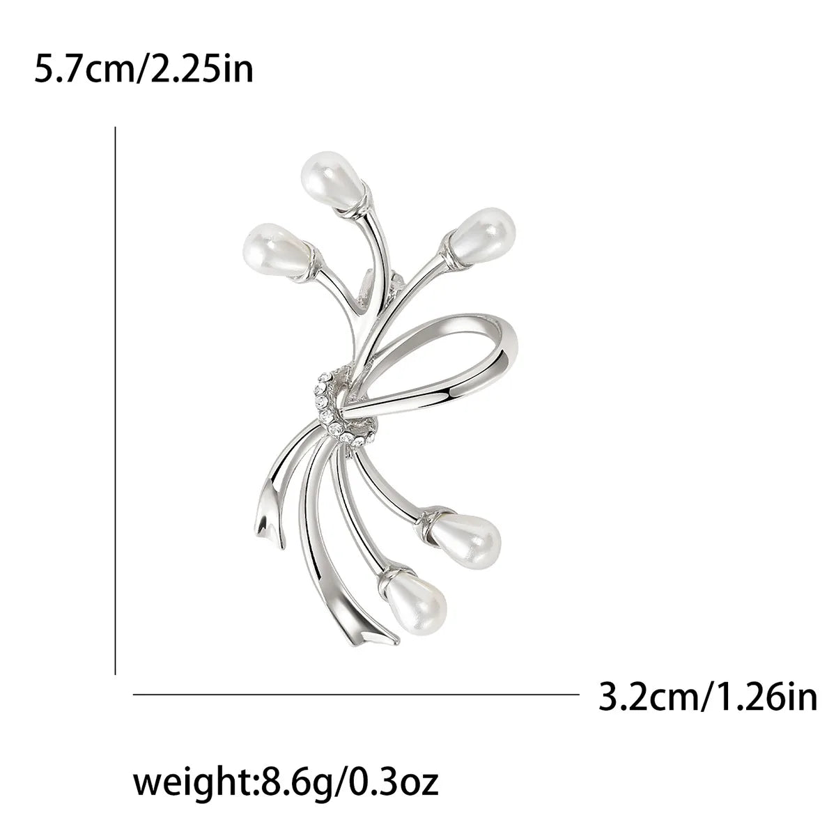 Elegant Simple Style Bow Knot Alloy Plating Inlay Artificial Pearls Rhinestones Women'S Brooches