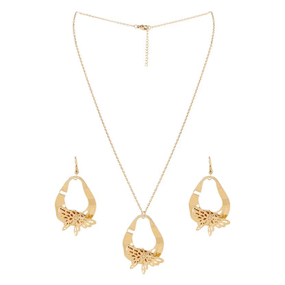 Elegant Simple Style Butterfly Iron Gold Plated Women'S Jewelry Set