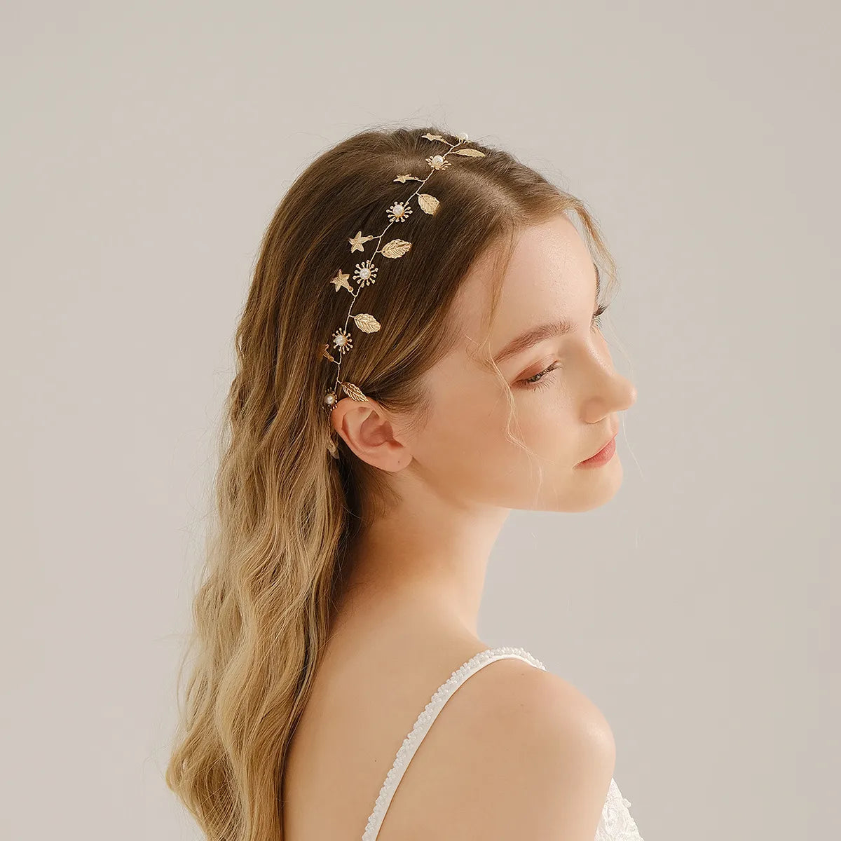 Elegant Simple Style Classic Style Leaf Plaid Alloy Hair Band