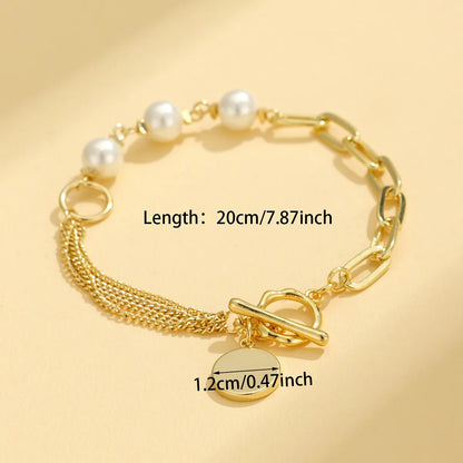 Elegant Simple Style Classic Style Smiley Face Deer Gold Plated Arylic Copper Alloy Wholesale Bracelets