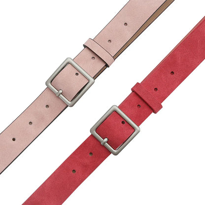 Elegant Simple Style Classic Style Solid Color Pu Leather Alloy Women'S Leather Belts