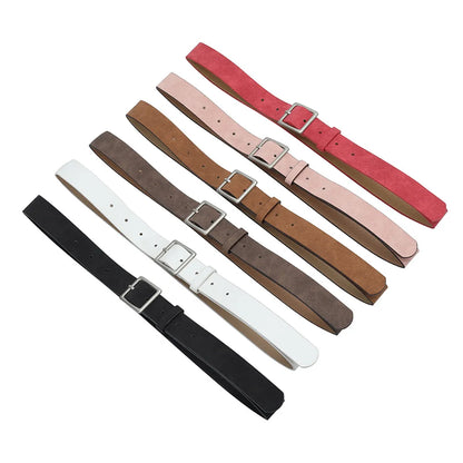 Elegant Simple Style Classic Style Solid Color Pu Leather Alloy Women'S Leather Belts