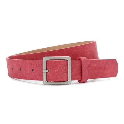 Elegant Simple Style Classic Style Solid Color Pu Leather Alloy Women'S Leather Belts