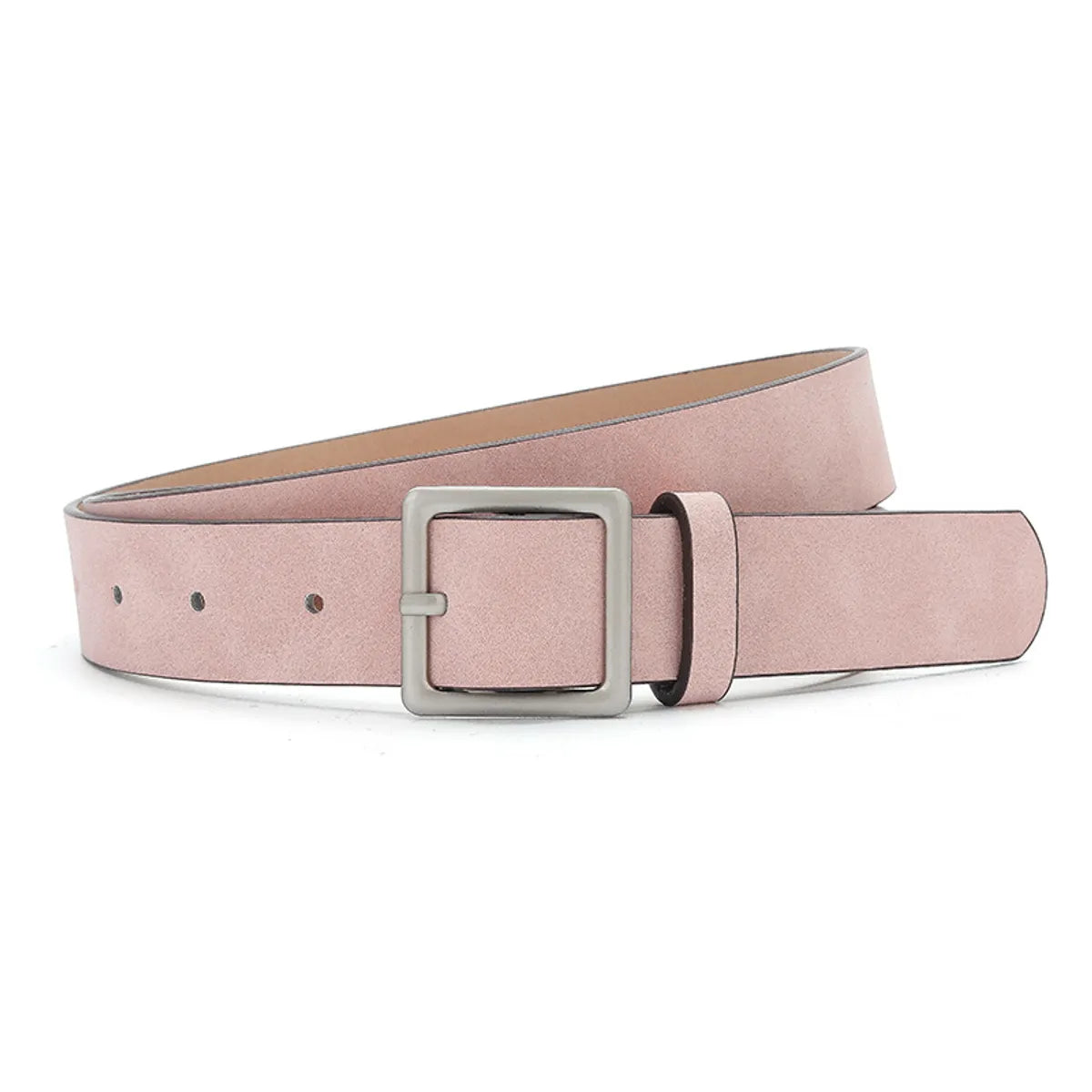 Elegant Simple Style Classic Style Solid Color Pu Leather Alloy Women'S Leather Belts